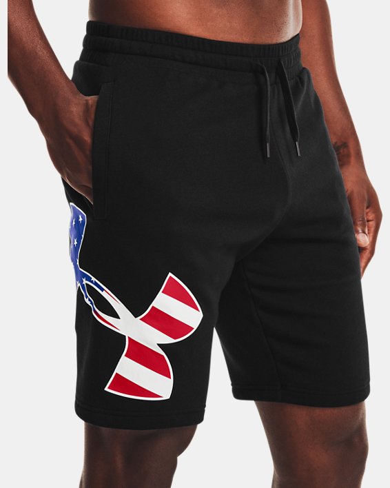 Men's UA Freedom Rival Big Flag Logo Shorts, Black, pdpMainDesktop image number 0